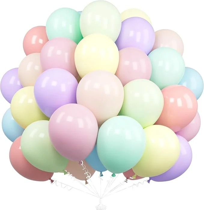 Pastel regenboog ballonnen - 50 stuks meisjes unicorn of candy party