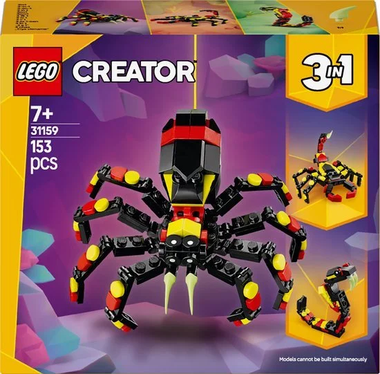 LEGO Creator 3-in-1 wilde dieren: enge spin, schorpioen of een krab in één set