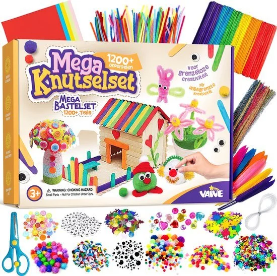 Mega knutselset 1200+ onderdelen