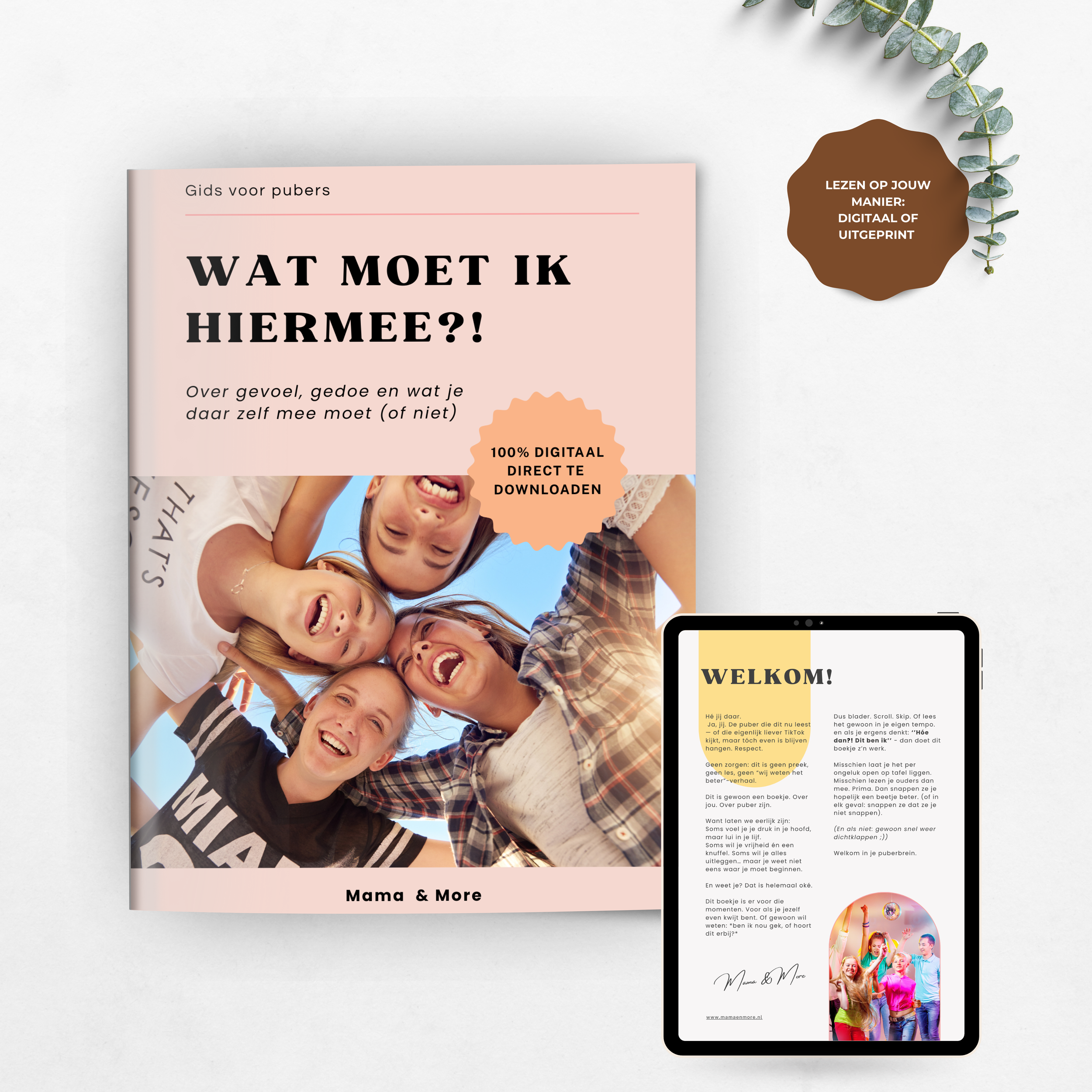 Mockup pubergids voor pubers