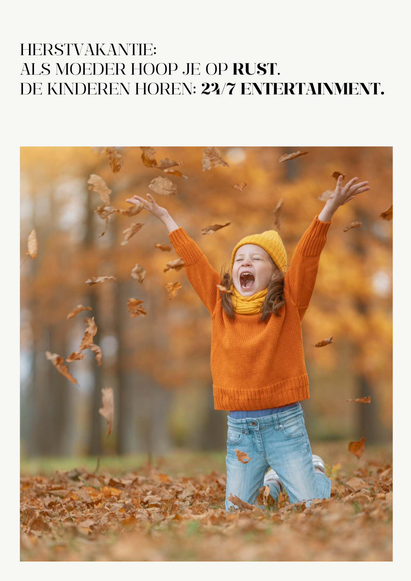Quote pagina voor de herfst met kinderen