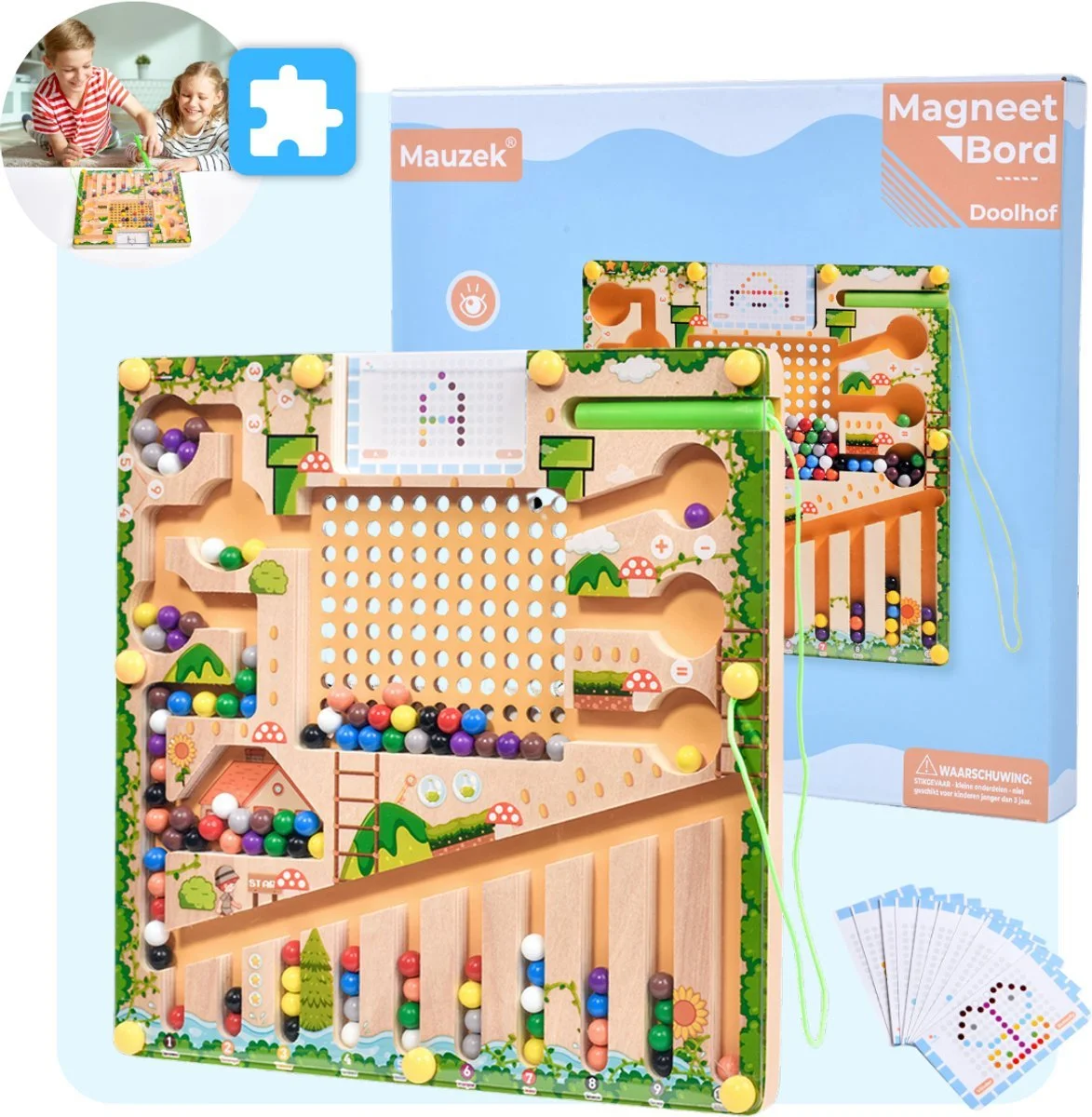 Magnetisch doolhof - eindeloos speelplezier. Goed voor concentratie en motoriek.