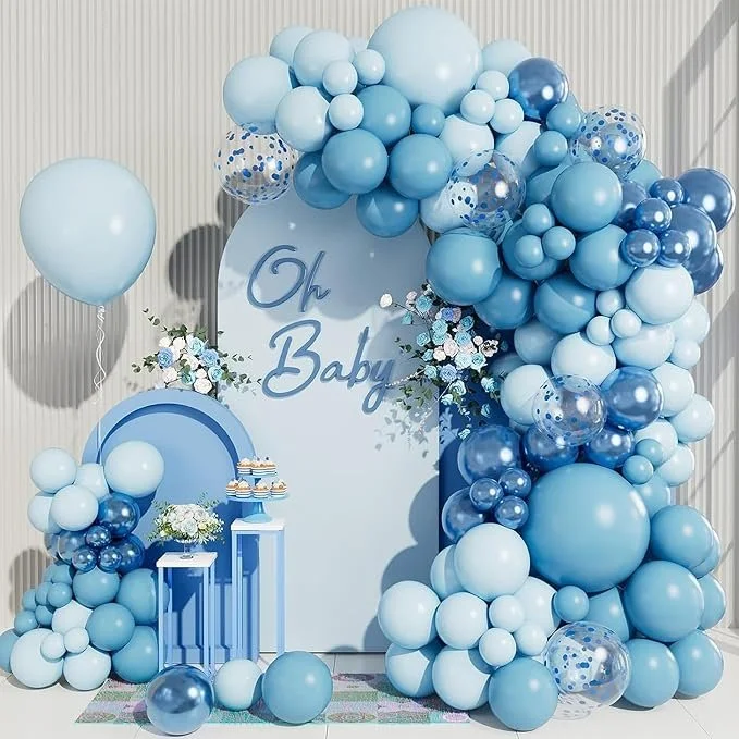 Ballonnenboogset van 110 blauwe ballonnen