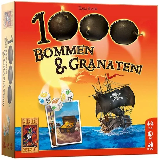 1000 bommen en granaten dobbelspel - verzamel de buit en ontwijk bommen.