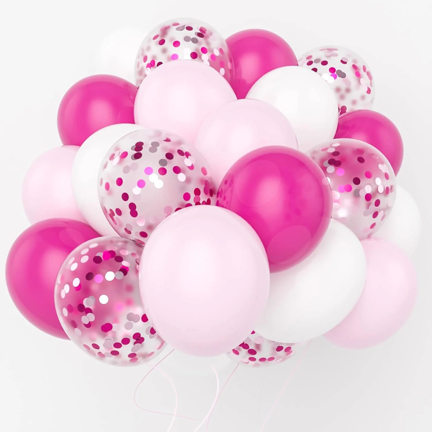 ballonnenset roze en wit 60 stuks - perfect voor feestjes