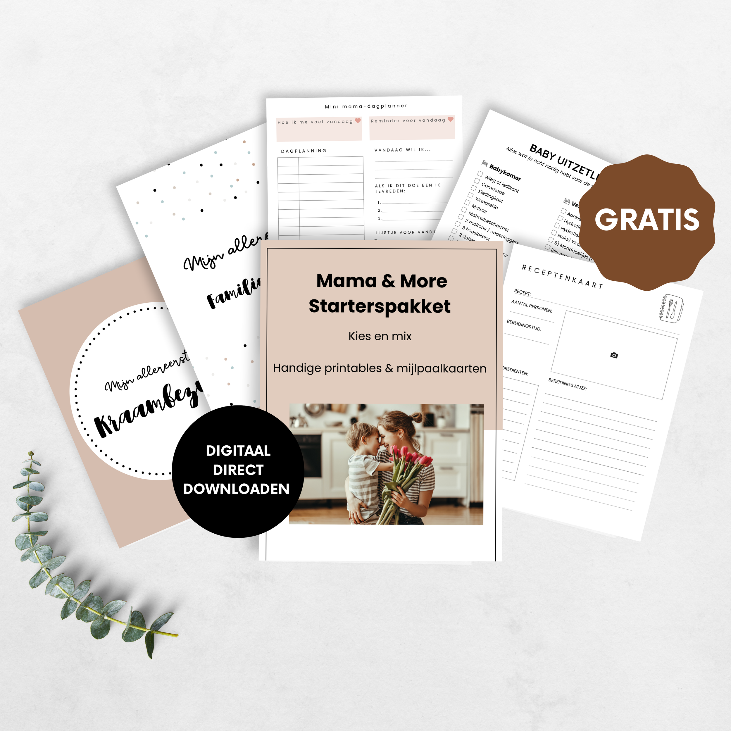 Mockup gratis starterspakket Mama & More