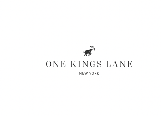 Logo for One Kings Lane New York featuring a black king's crown and the brand name.