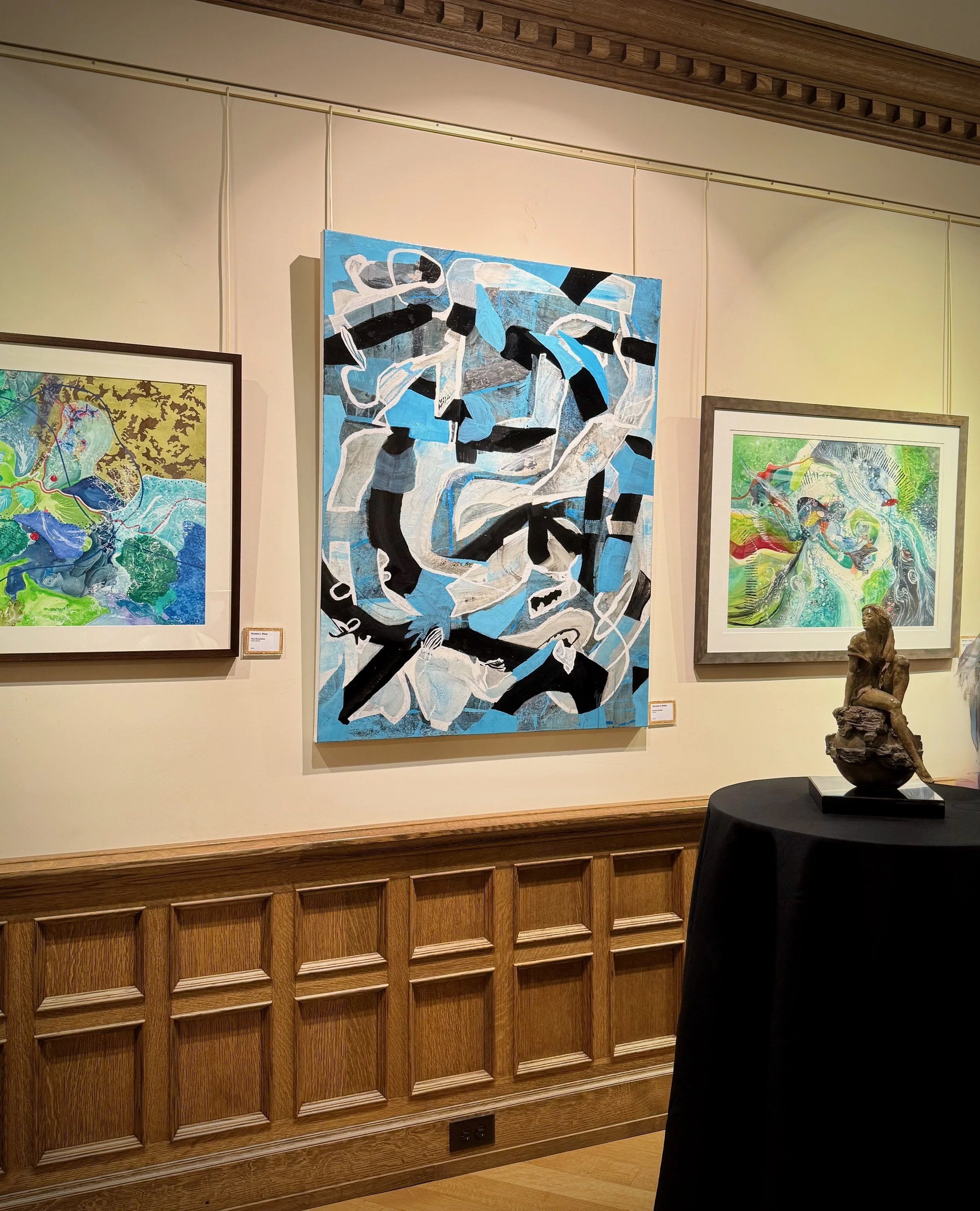 Damned Straight Painting by Christine Mullie on display at the SALI 2025 National Abstract Art Exhibition