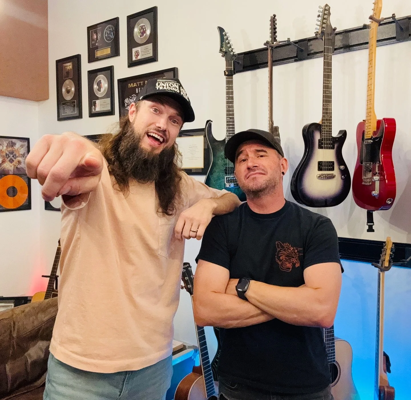 It was a blast having @mattmooreofficial back at The Ranch this past week. We let it rip on some killer new songs. This guy always brings his A game to the studio and keeps pushing himself (and me) to reach new heights in our approach to his songs, w