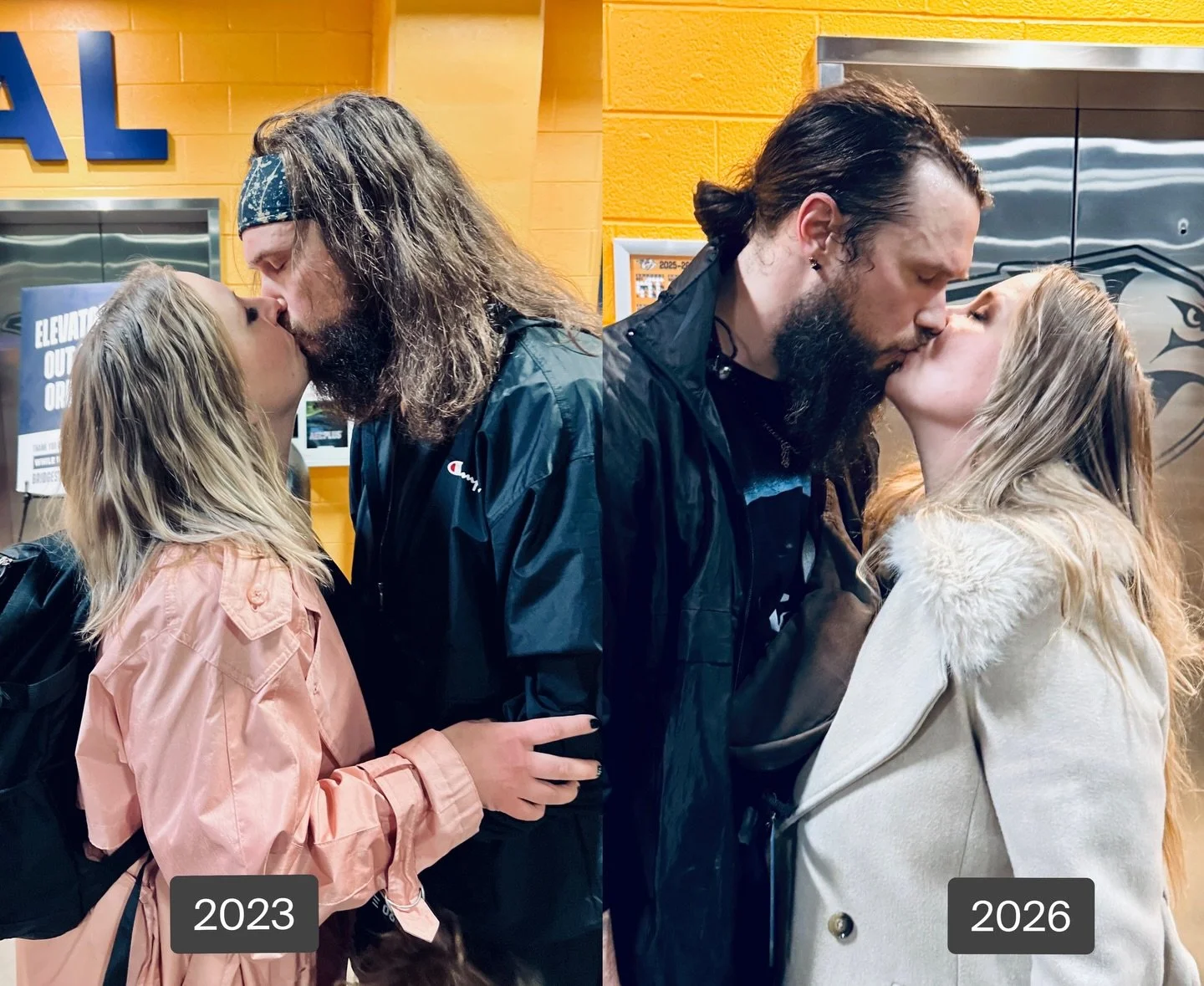 Thankful for 1000 backstage smooches from my eternal valentine @heatheralexaprince including these at Bridgestone Arena in Nashville 3 years apart ❤️❤️❤️