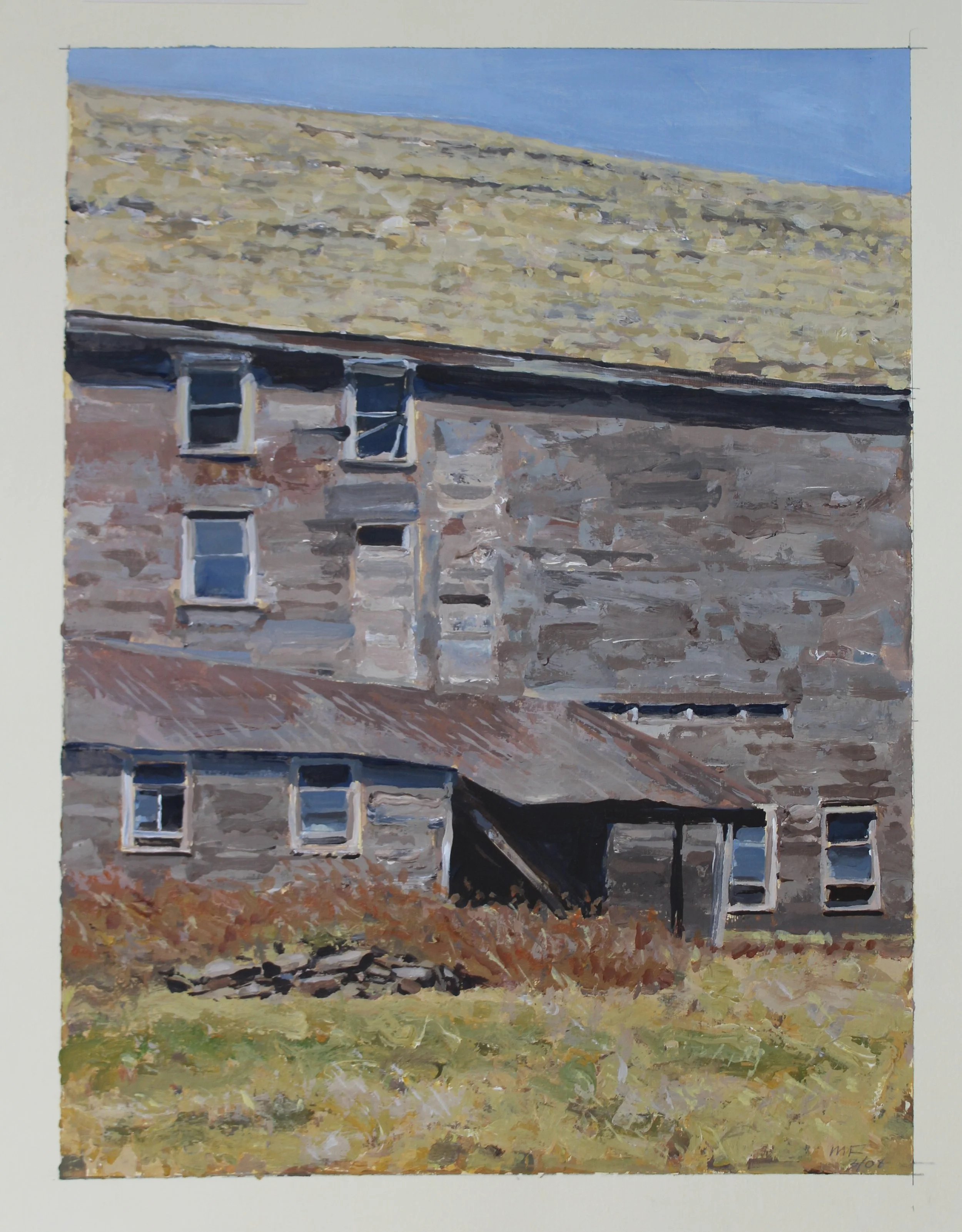 Tall Grey Barn with Low Roofline | 16 x 22 | 2008