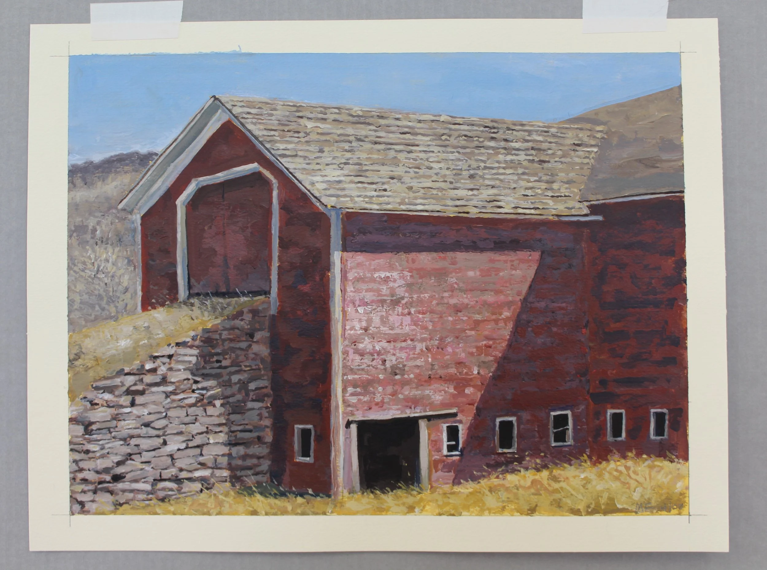 Bank Barn with Stone Ramp | 12 x 16 | 2008