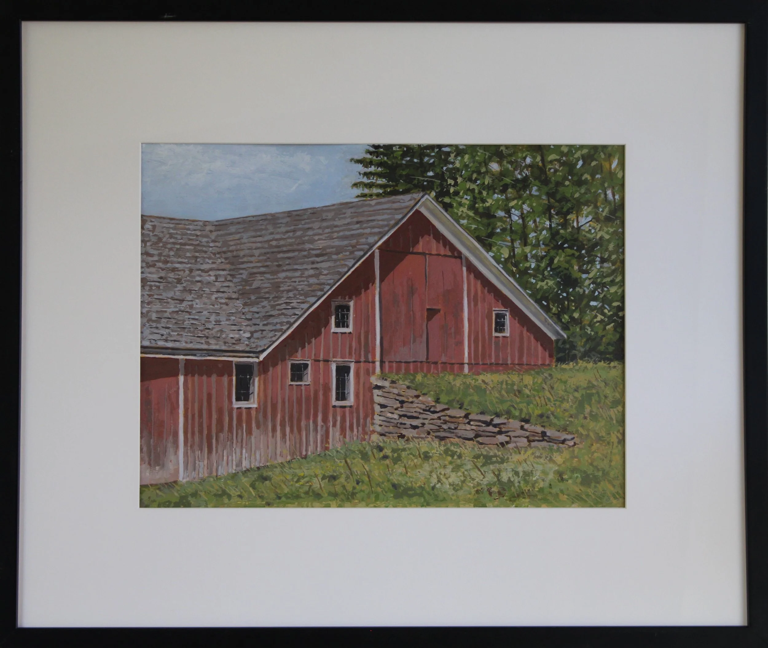 Hillside Barn | 12 x 16 | 2008 | Framed