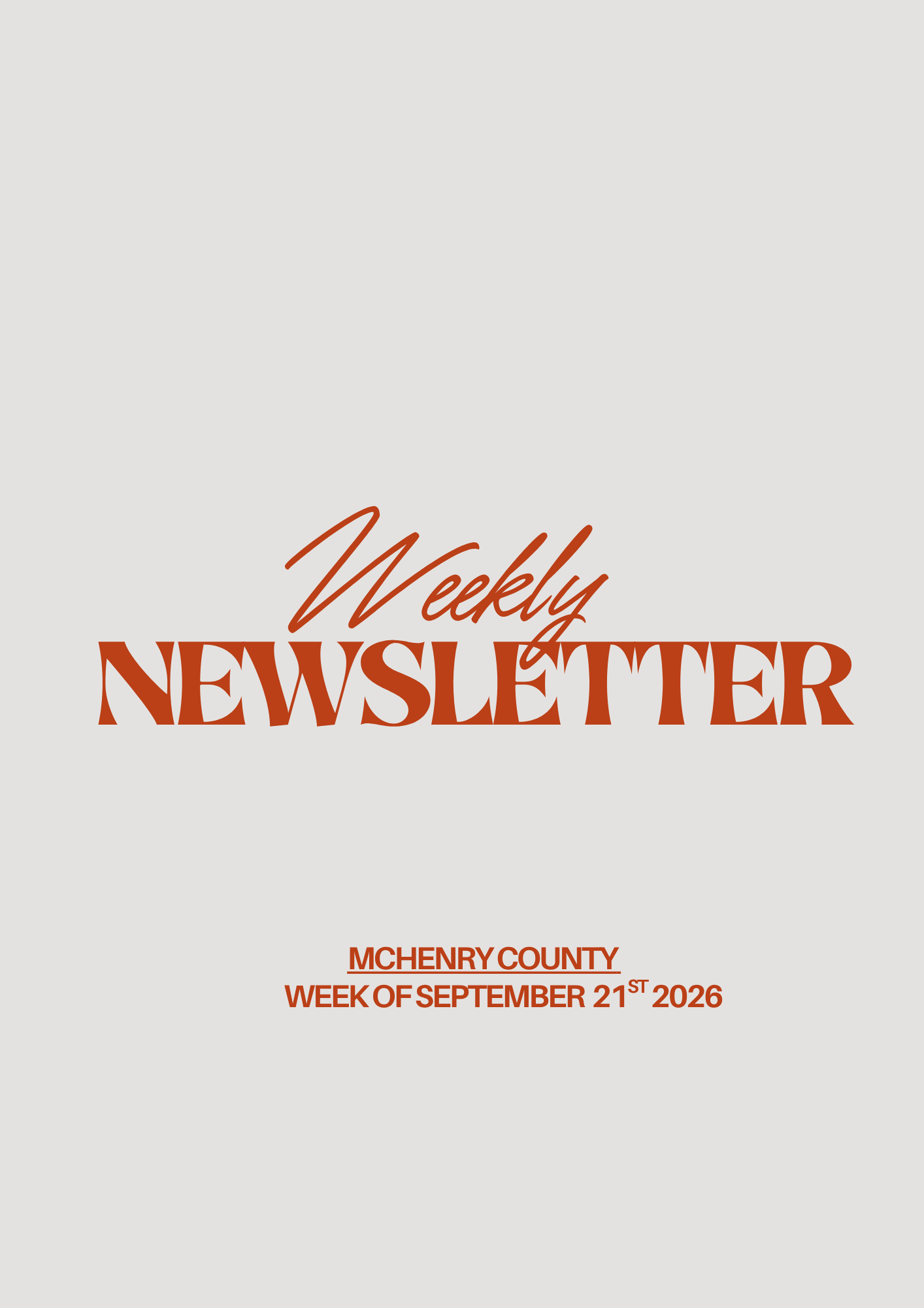 Your McHenry County Bestie Report: Week of September 21, 2026 🍂
