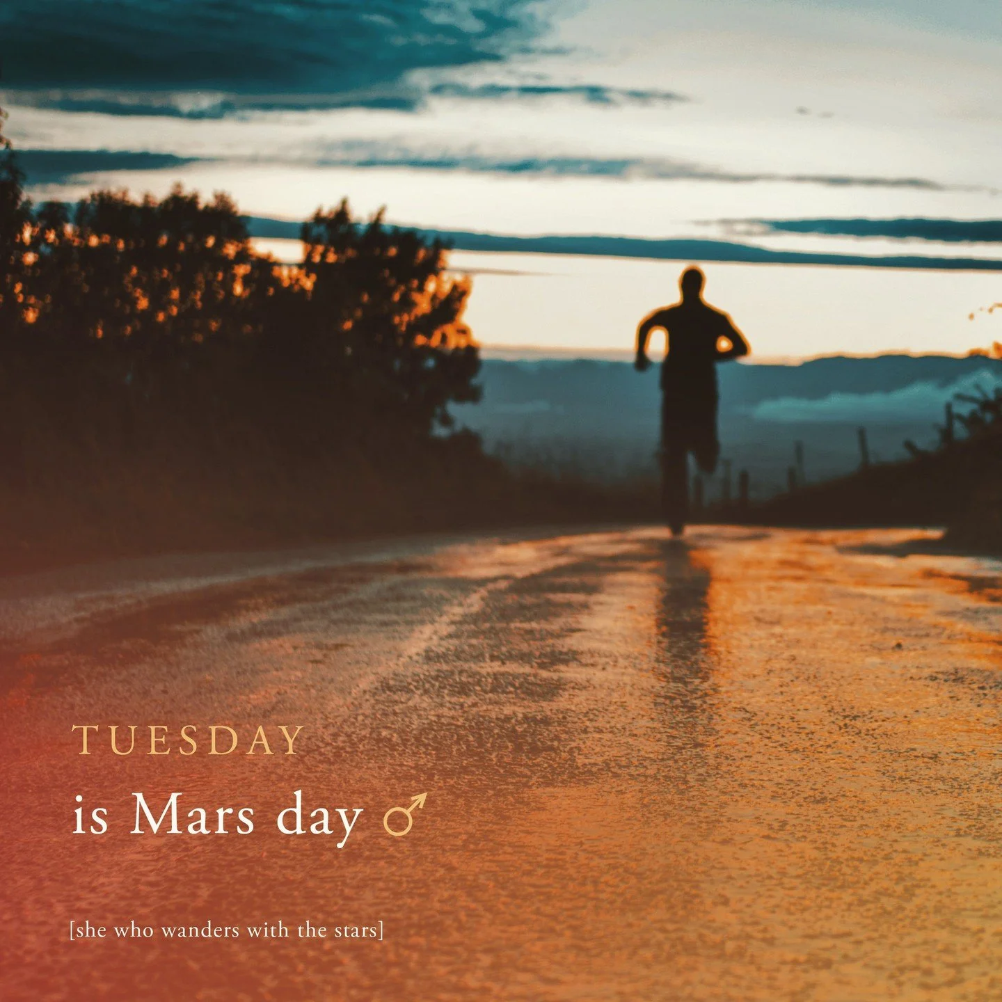 So Tuesday is Mars day. Mars is fire and energy and courage and assertiveness and bravery. It&rsquo;s fighting spirit. He is the God of war. It&rsquo;s a day of action and high energy. Mars is ruled by Aries which is CARDINAL FIRE. It&rsquo;s the ene