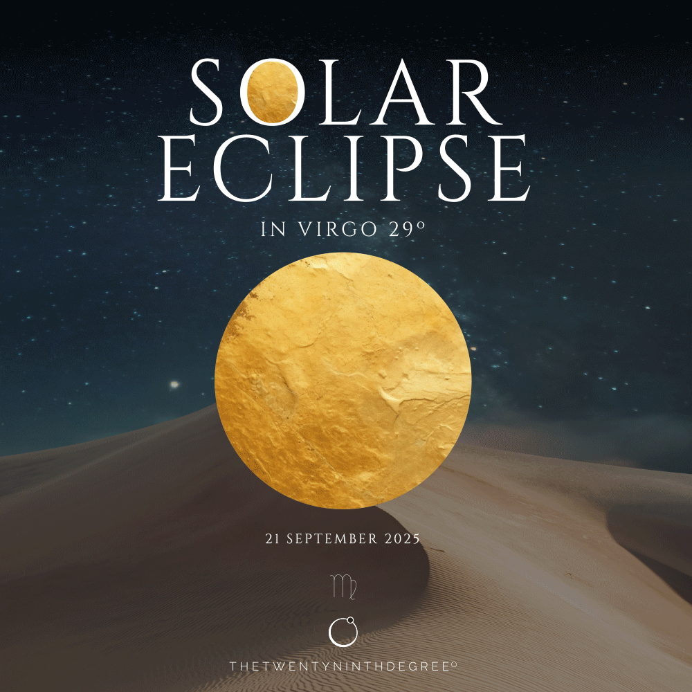 Solar Eclipse in Virgo at 29º