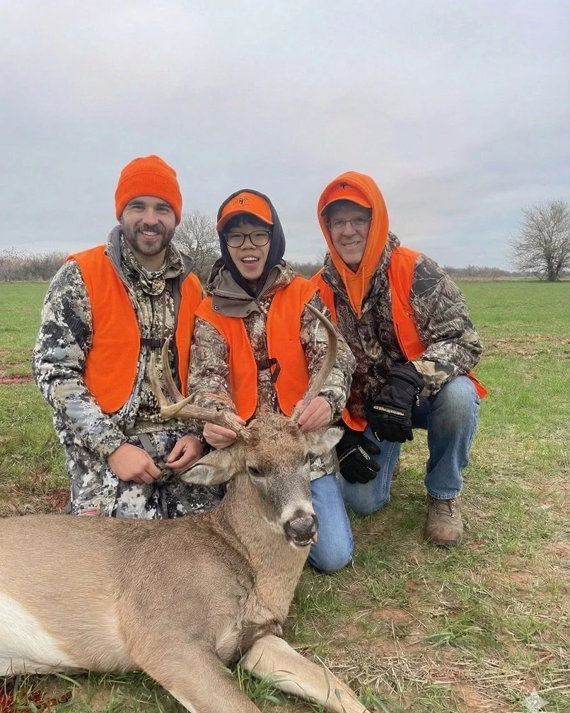 The young man in the center is a previous clinic participant (his father on the right side of the photo) and just harvested his first deer ever! Please join us in congratulating him. 
.
.
.
 #bassproshops #conservation #deer #whitetail #missouri #moh