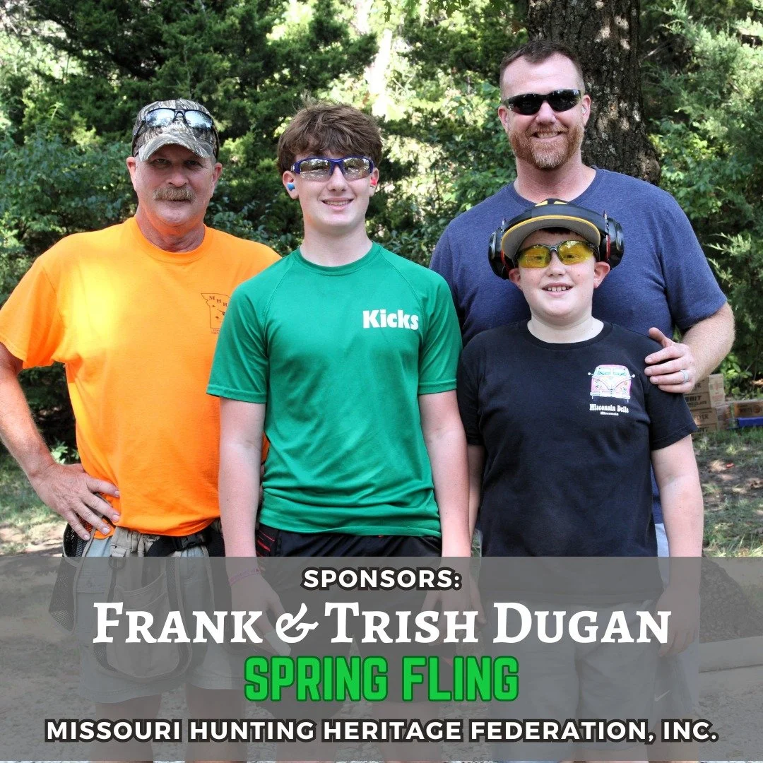 Thank you to Frank (left) and Trish Dugan for coming back as supporters for the second annual Spring Fling sporting clays tournament! This event helps MHHF raise funds to support our work in central and eastern Missouri of introducing youth and their