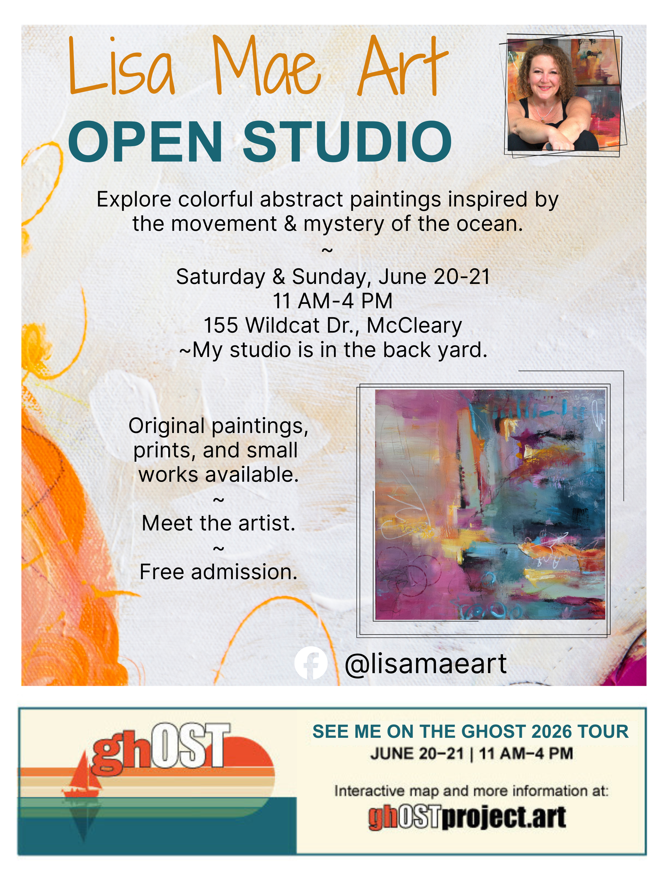 Lisa Mae Art Open Studio Event June 2026