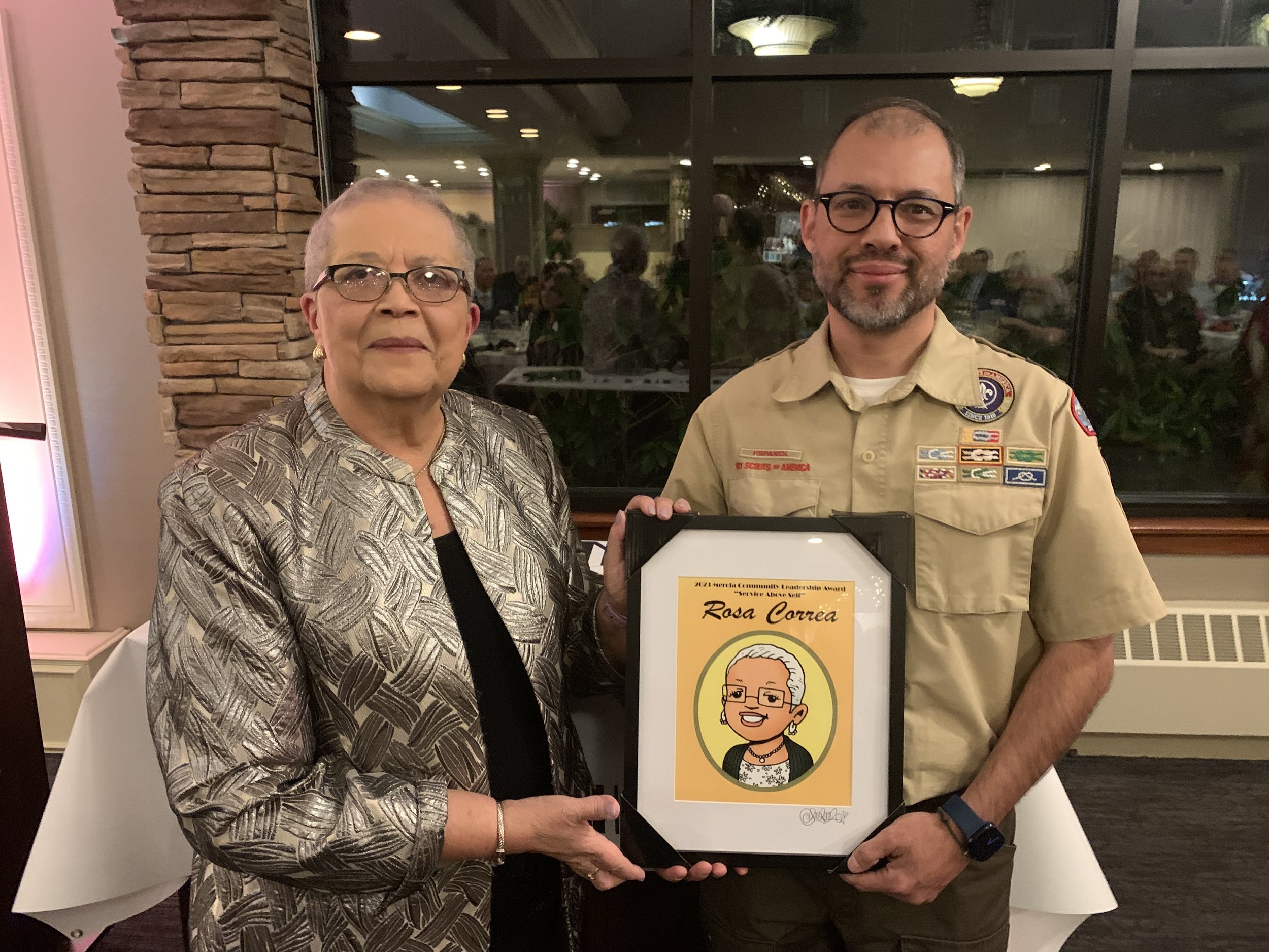Left: Rosa Correra, Community Activist and 2023 Community Leadership Award Honoree.