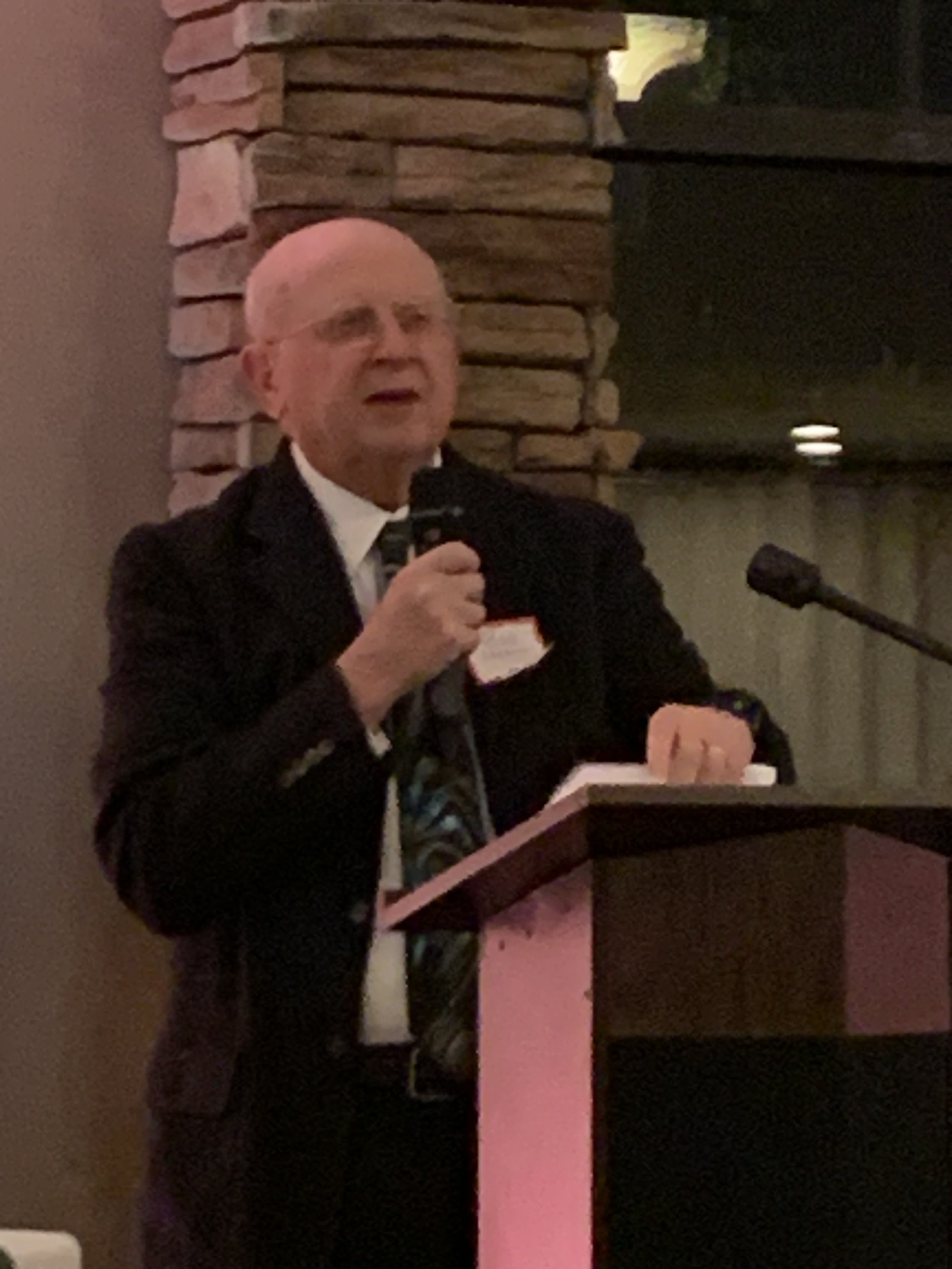 Dr. Bob Sherman presenting the history and progress of The Fund.