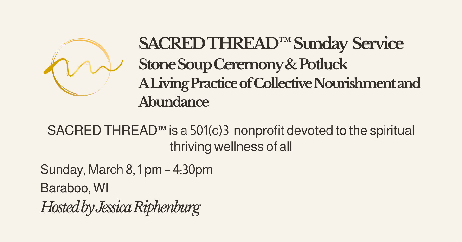 Sunday Service: Stone Soup Fire Ceremony &amp; Potluck (vegan, gluten free)