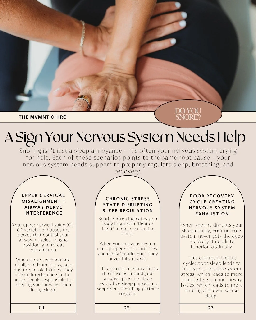 Before you reach for another pair of earplugs or banish your partner to the couch, let's talk about what that nightly sawing sound might really be telling you.

Snoring isn't just a sleep annoyance &ndash; it's often your nervous system crying for he