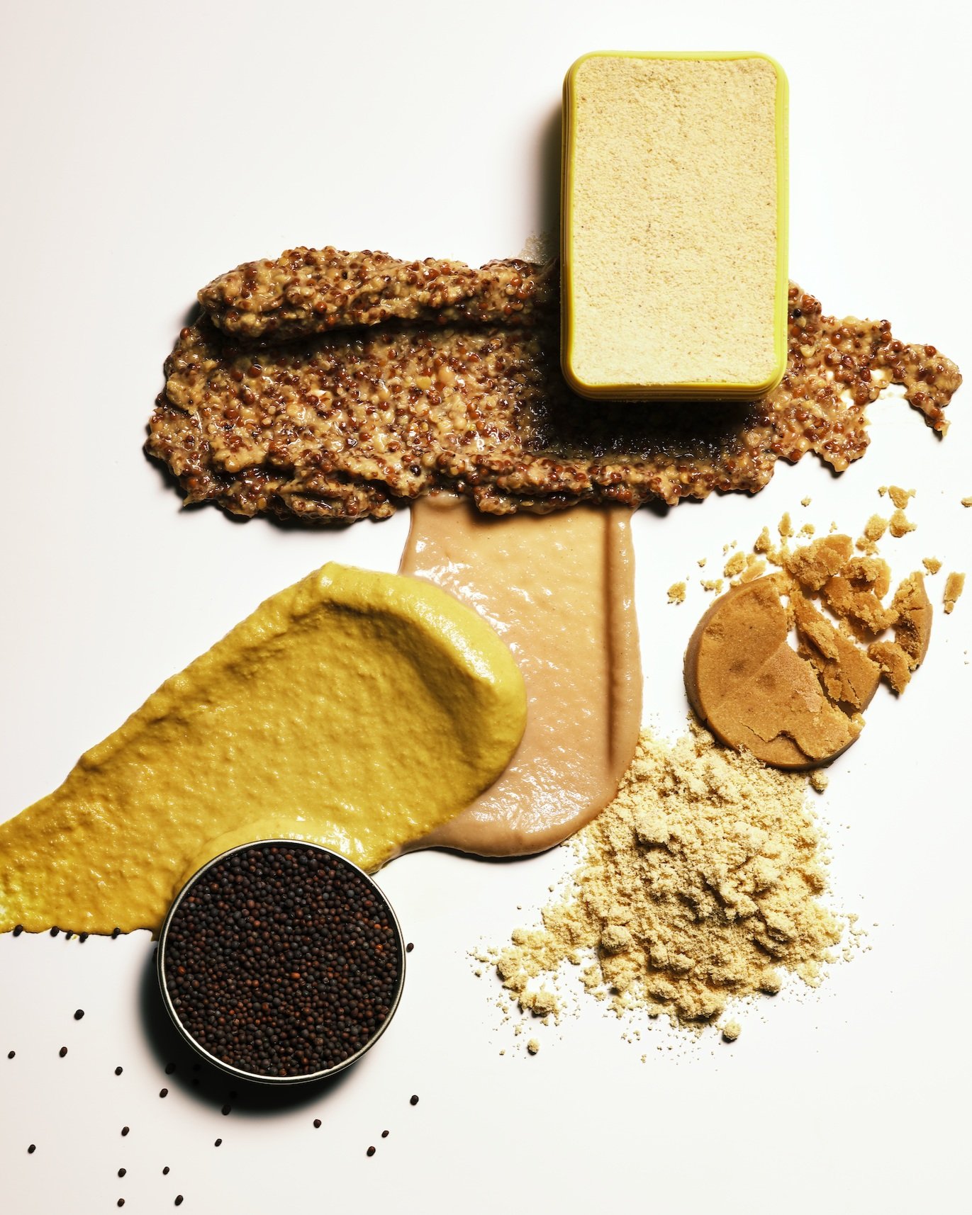 Culinary Cosmetics by Charlotte Omnès & Aaron Muntz is a playful exploration of the intersection between food and beauty. Reimagined spice blends, compound butters, mustards, oils, and fats through the lens of high-end cosmetic advertising.