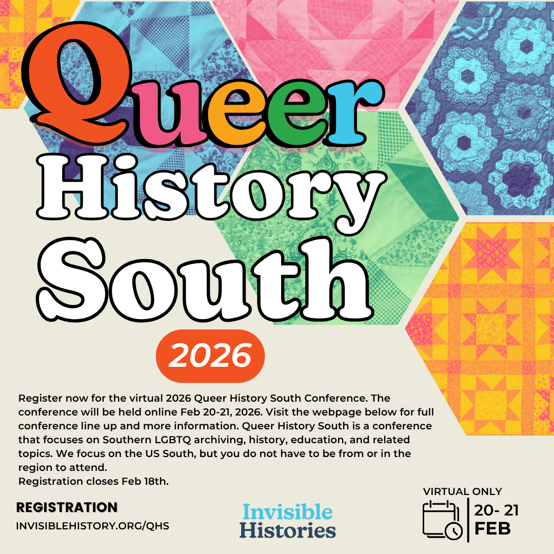 Queer History South 2026 - Virtual Conference