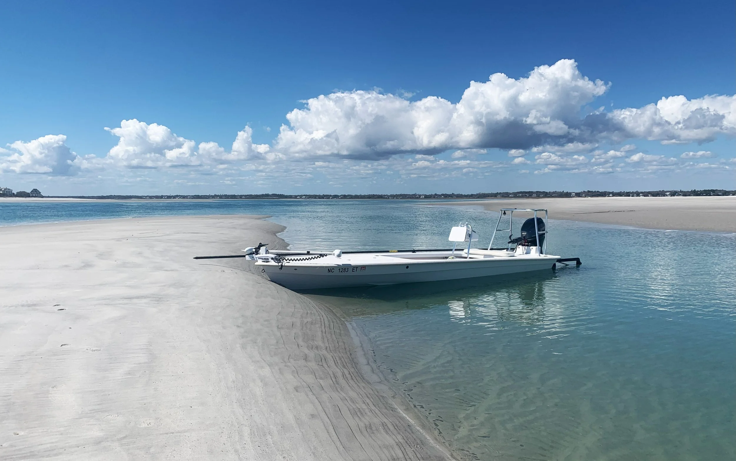 skiff, poling skiff, inshore charter fishing guide