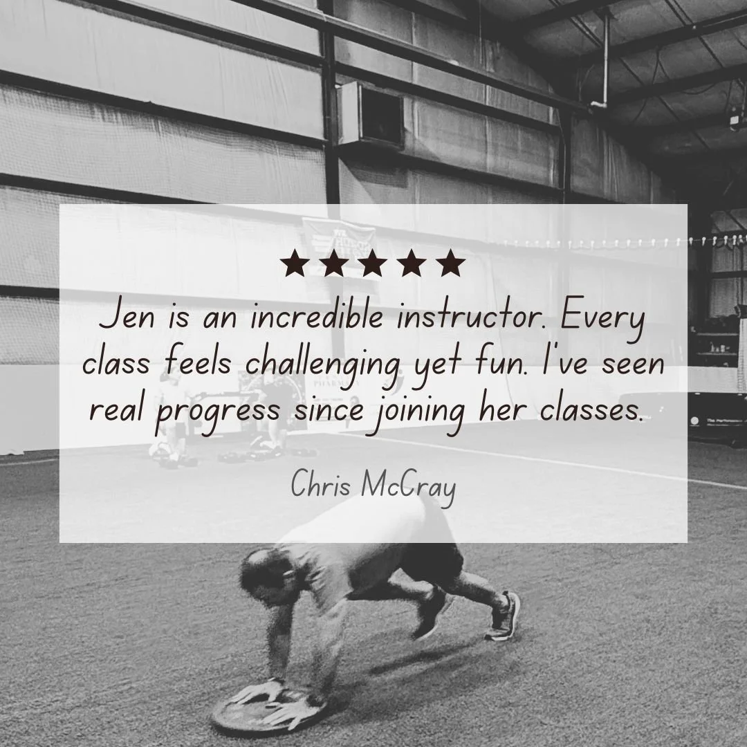 Every class needs a Chris: the one who shows up smiling, ready to dig in and raise the energy for everyone and somehow still jokes while doing plate pushes. 👏
This is what it's all about: showing up, doing hard things, and finding joy in the challe