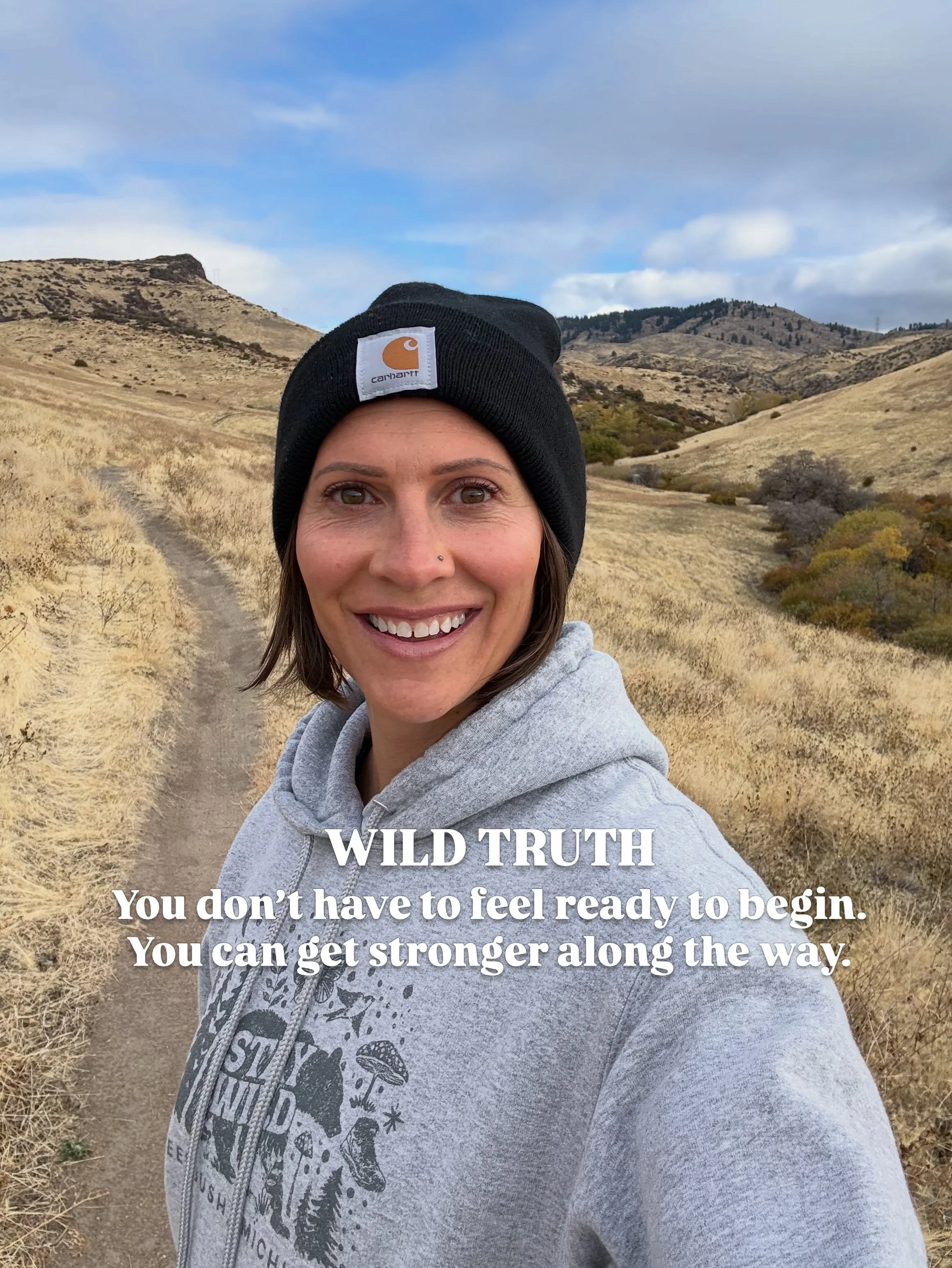 I say this as a trainer who loves strength training: you don&rsquo;t have to earn your place outside.

You don&rsquo;t have to be faster, leaner, stronger, or more experienced before you head out.

Start with the trail you can do today. Walk. Pause. 