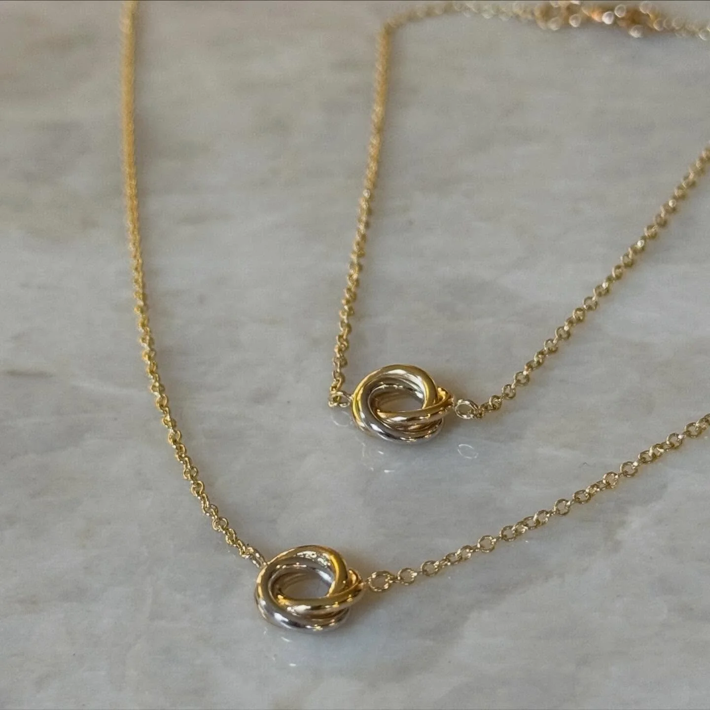 9ct Yellow &amp; White gold infinite love necklace with matching bracelet ♾️💛♾️