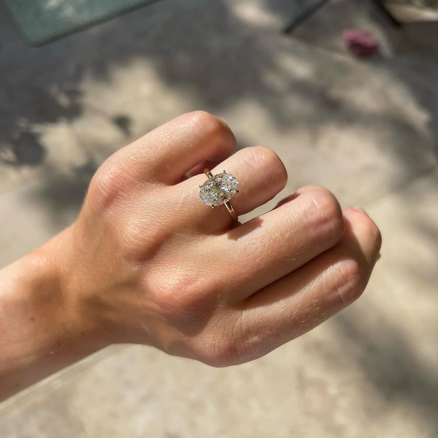 One to add to the list 🤤 Oval brilliant-cut diamond solitaire with a hidden infinity halo. A love that never ends ♾️🤍