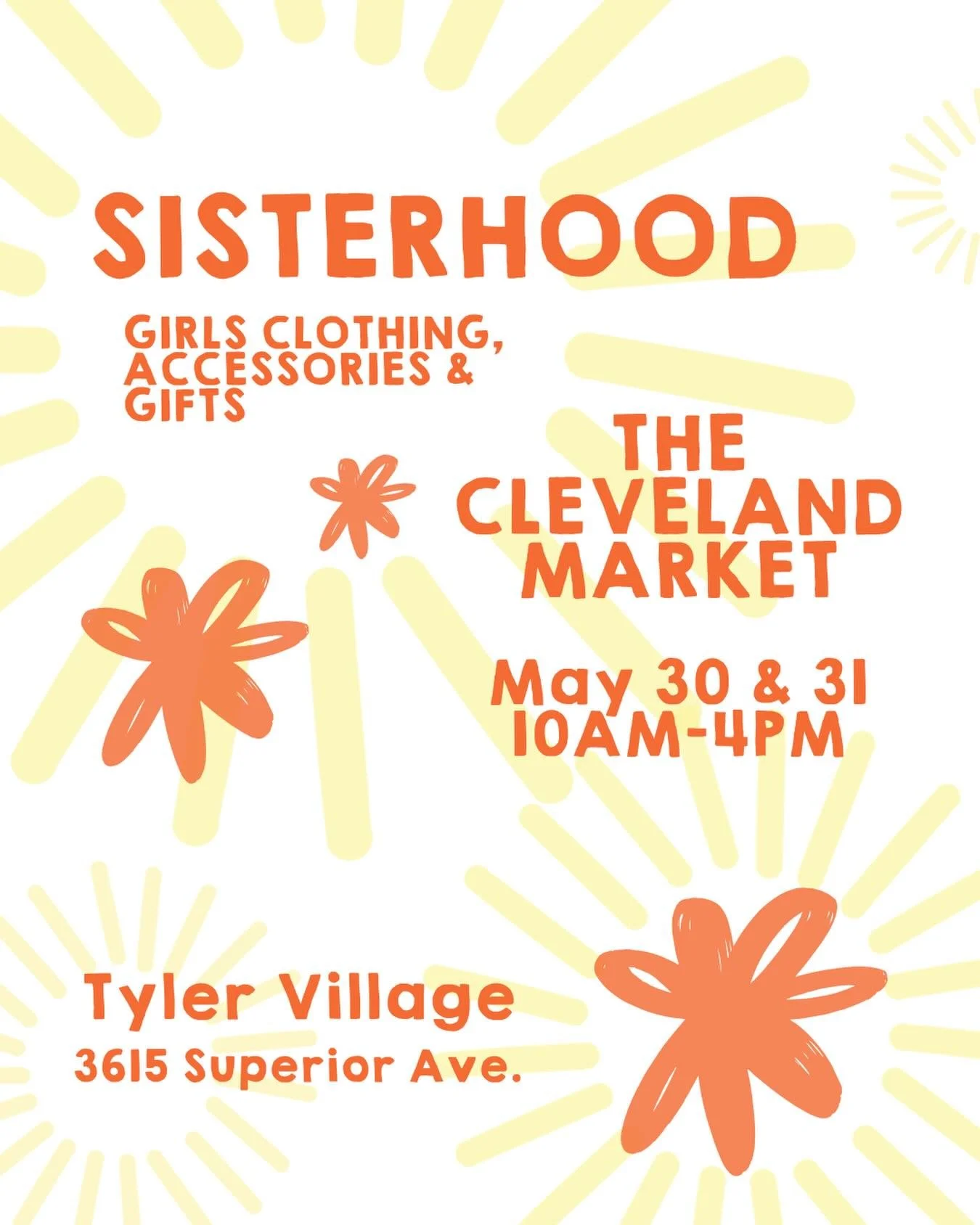 Beyond excited to share that Sisterhood will officially be a vendor at The Cleveland Market. 

This will be our very first Cleveland market and honestly, we are feelin&rsquo; all the feels about it 🧡

We&rsquo;ll be bringing some of our favorite gir