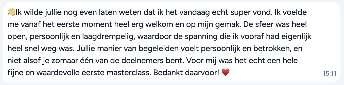 Review van een founder van The Course Collective over het community event