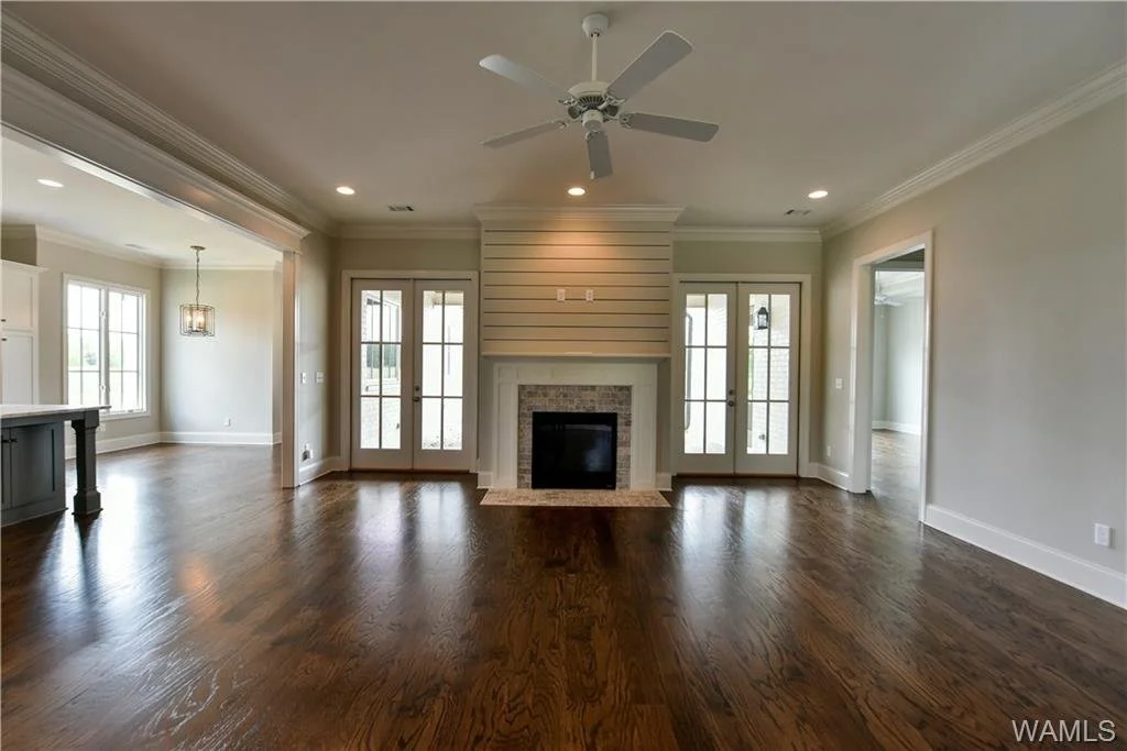 Living room fireplace