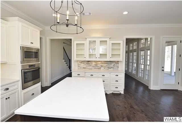 Kitchen island and wall oven