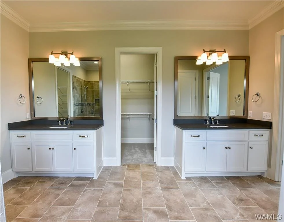 Primary bath dual vanities