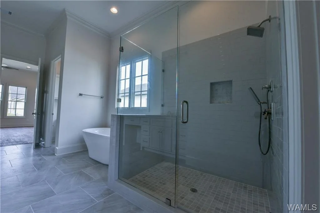 Walk-in shower detail