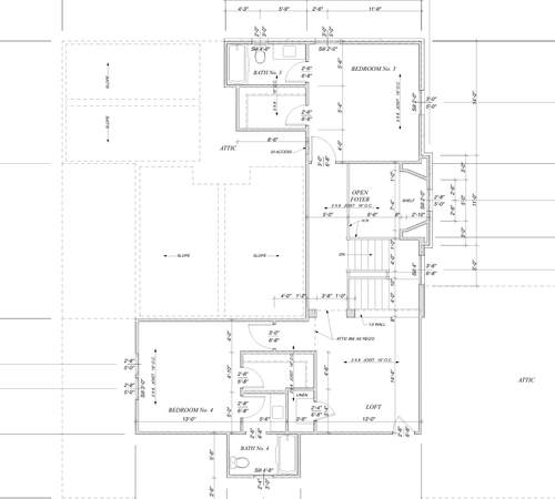 Upstairs floor plan