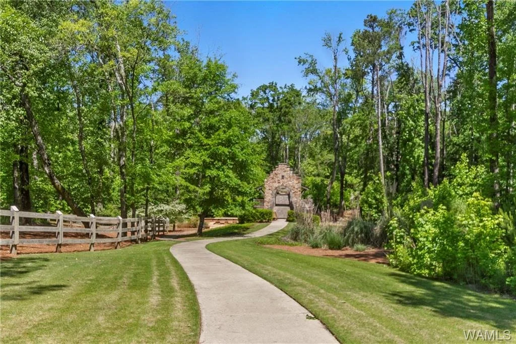 Highgrove walking path through trees