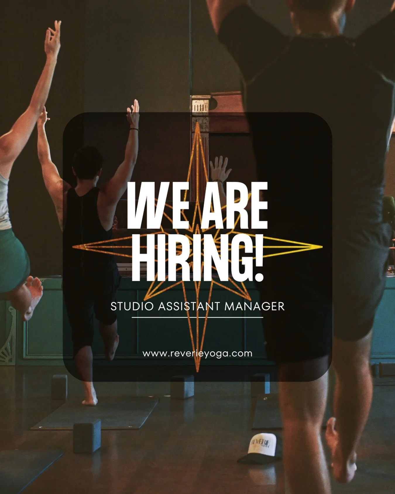 ✨ We are hiring! ✨

Are you a certified Yoga Teacher who loves teaching and supporting a thriving yoga community? Reverie Yoga is looking for an Assistant Manager (Yoga Program Support) to join our team!

This role blends teaching, administrative sup