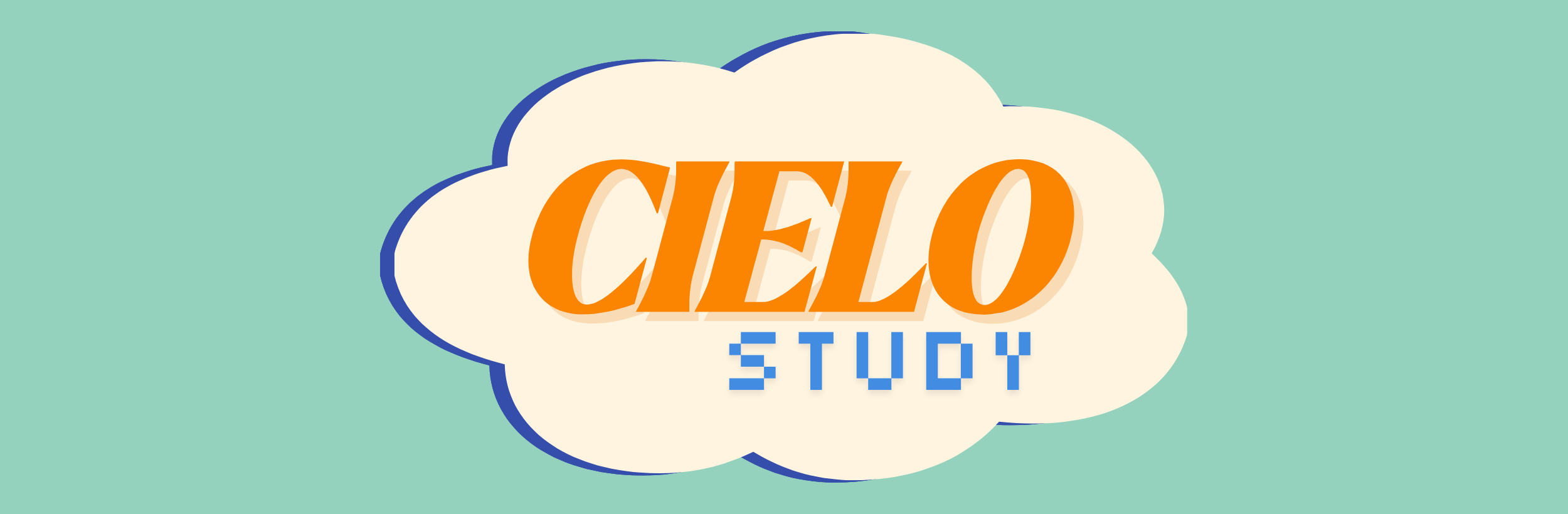 Logo with the words 'Cleo Study' inside a speech bubble on a light green background.
