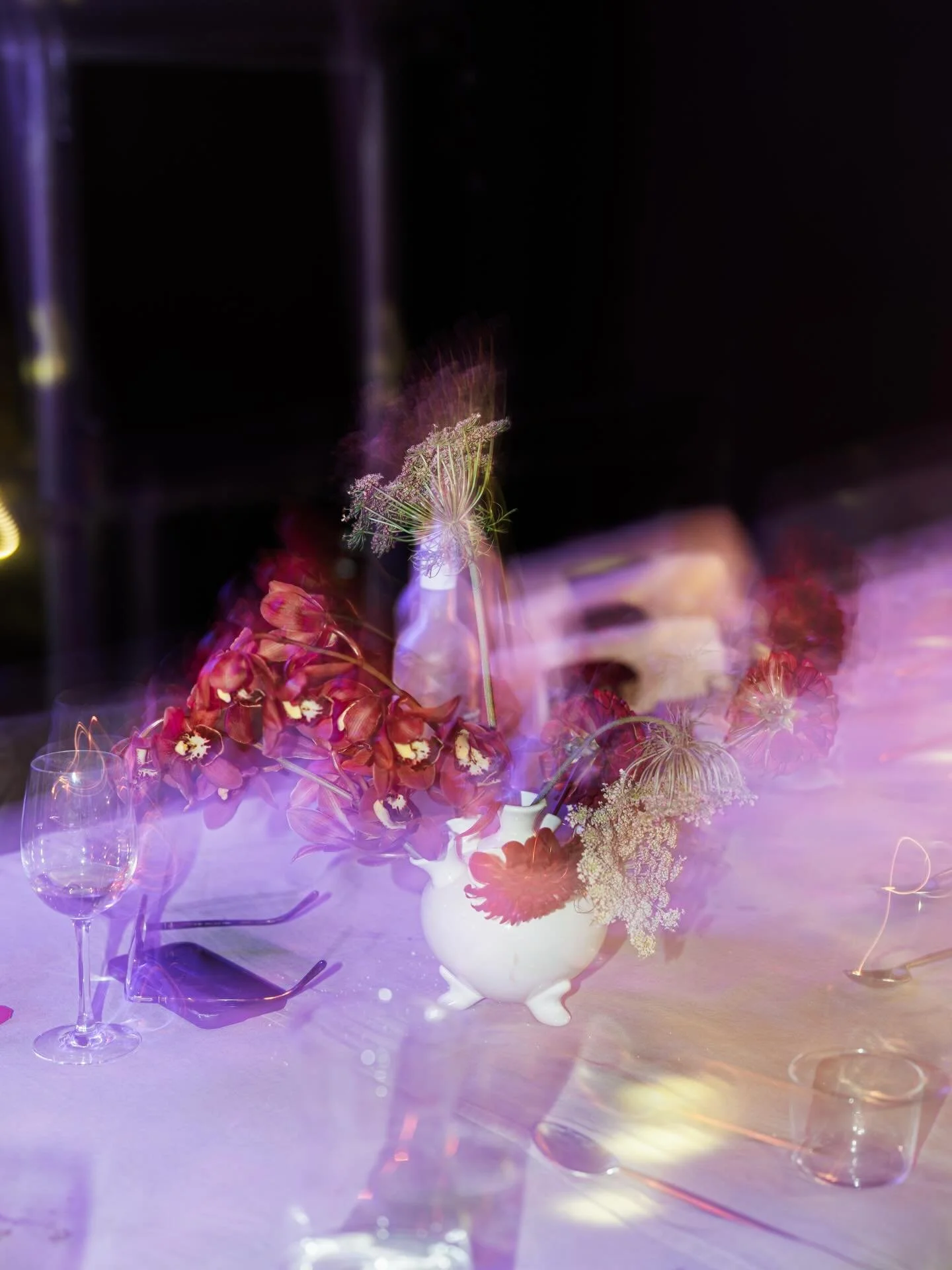 After dark in the South of France 🪩
The best kind of chaos documented on both digital &amp; film. 

Taken whilst second shooting for @fayewildephotography during the most insane wedding weekend ✨✨