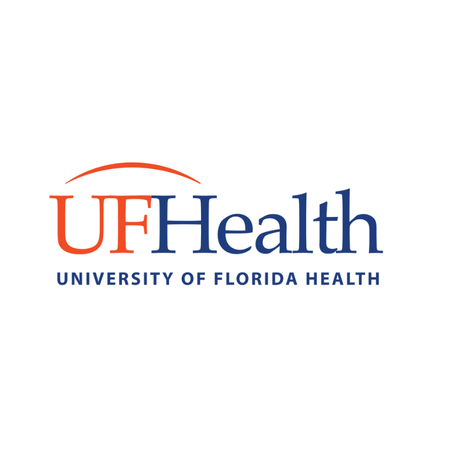 The logo of UF Health, part of the University of Florida Health, featuring the text 'UFHealth' with a red arc over 'UF' and 'UNIVERSITY OF FLORIDA HEALTH' written below.