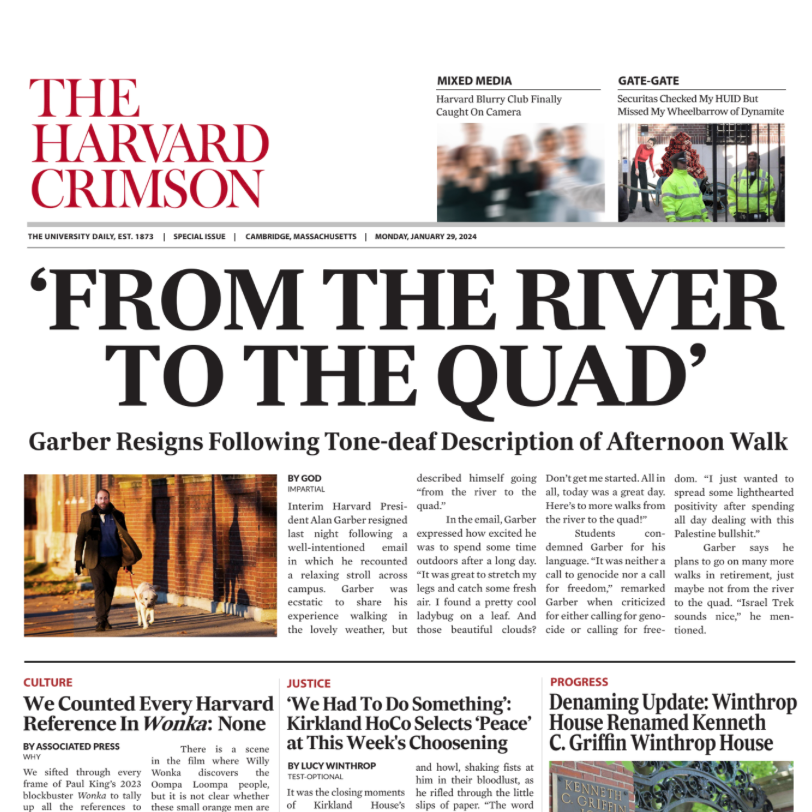 THE HARVARD CRIMSON (SPRING 2024)