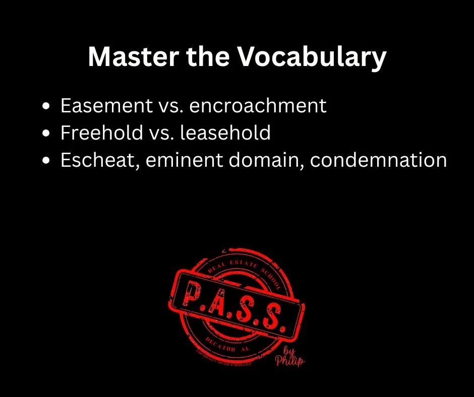 Vocabulary makes or breaks the exam&mdash;master the terms, master the test.
#RealEstateExamPrep #TestTakingTips #ReadTheQuestion #FutureRealtors
#RealEstateSchool #PassTheExam
#StudySmart #ExamSuccess
#RealEstateLicenseJourney #PreLicenseClass
#Real