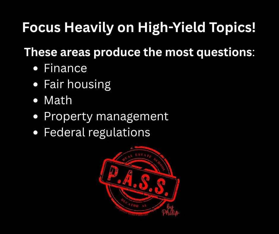 Study smart, not hard&mdash;focus on the topics that matter most and boost your score fast.
#RealEstateExamPrep #TestTakingTips #ReadTheQuestion #FutureRealtors
#RealEstateSchool #PassTheExam
#StudySmart #ExamSuccess
#RealEstateLicenseJourney #PreLic