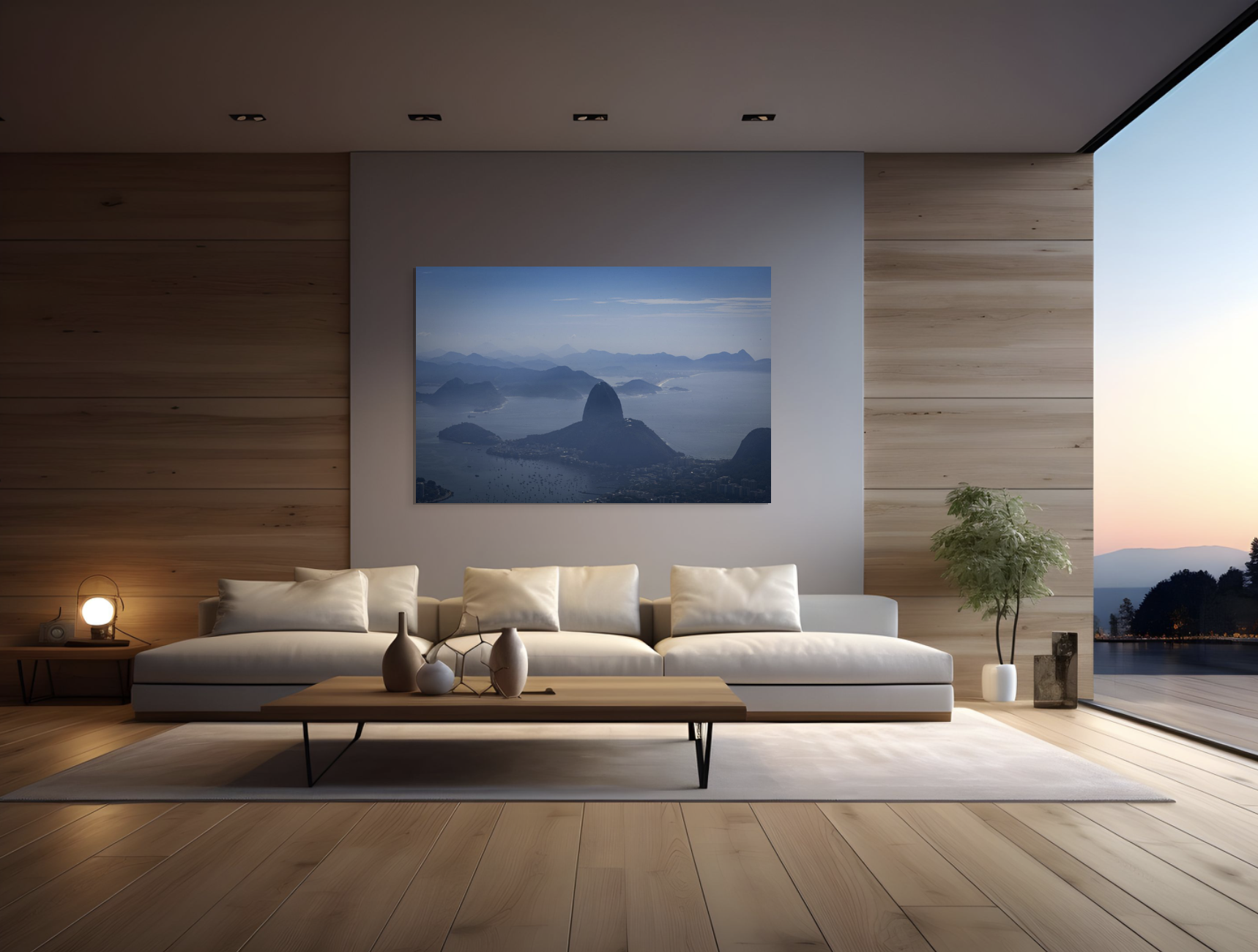 Forêt de Tijuca à l’aube – Rio de Janeiro -Impression sur toile, montée sur châssis en bois – 60 po × 40 po